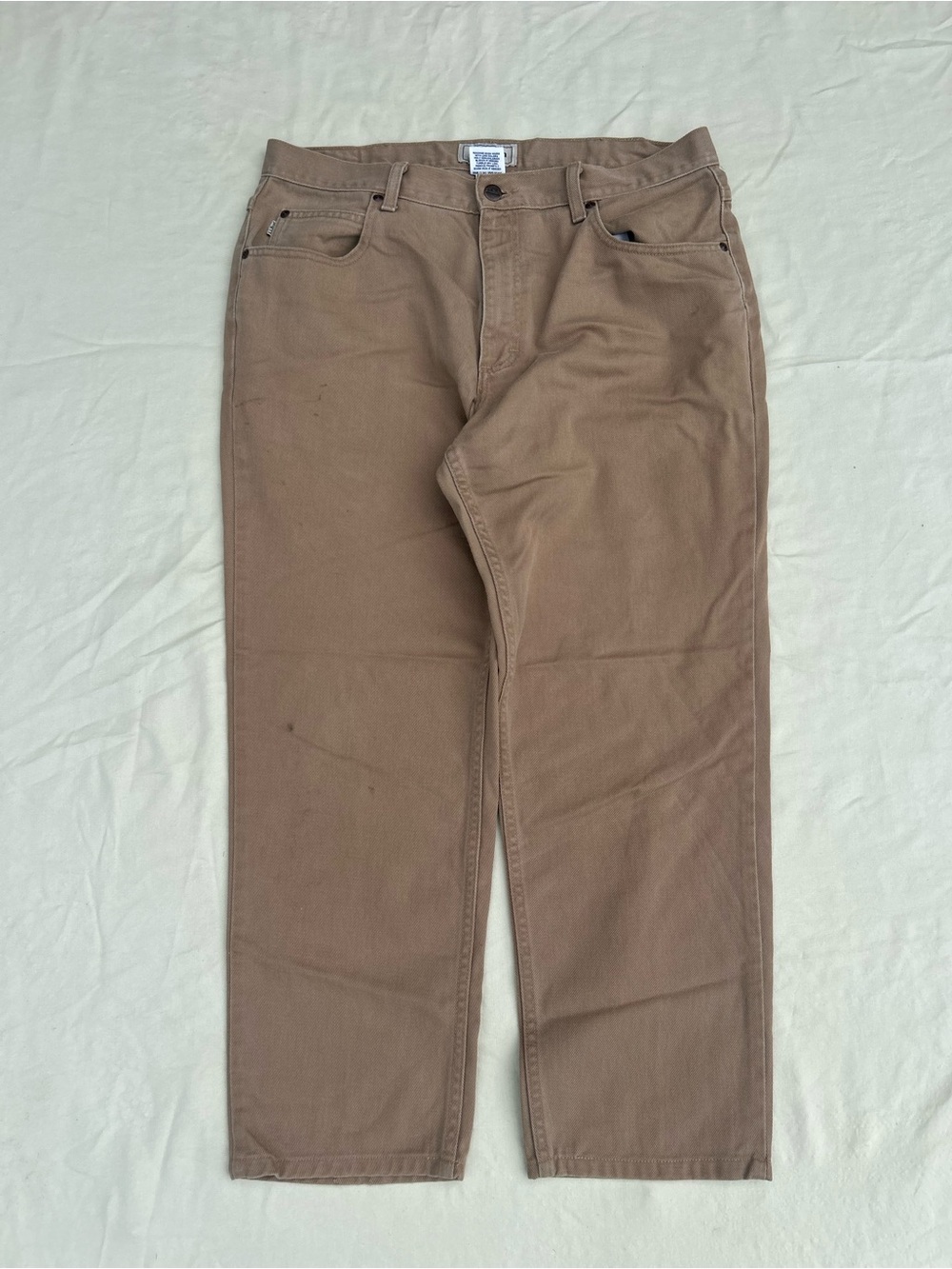 Brown LL Bean Straight-Leg Cotton Pants